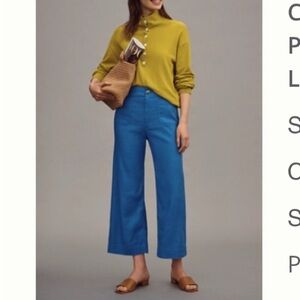 THE COLETTE CROPPED WIDE-LEG PANTS BY MAEVE: LINEN EDITION